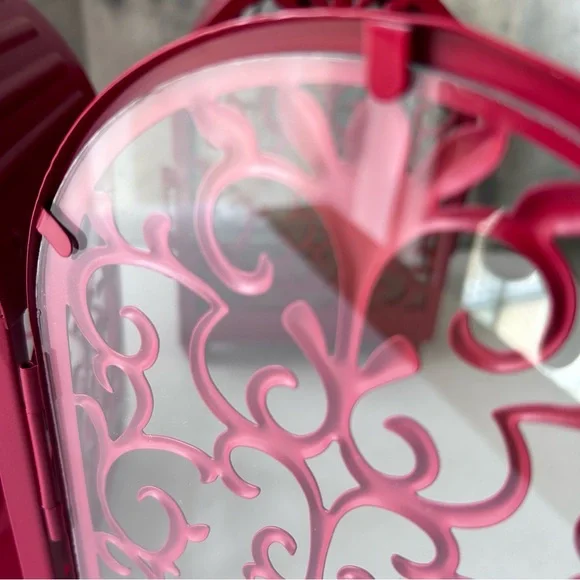 π΄IKEA Gottgora Vintage Red Scroll Decorative Metal Lantern - Picture 4 of 12